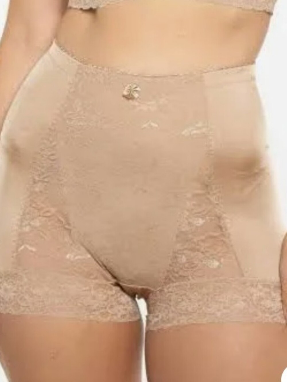 Rhonda Shear Pinup Girl Beige Lace Underwear Size Xl